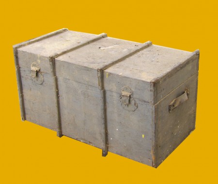  	 Baule da viaggio, abete, Puglia,  inizio secolo